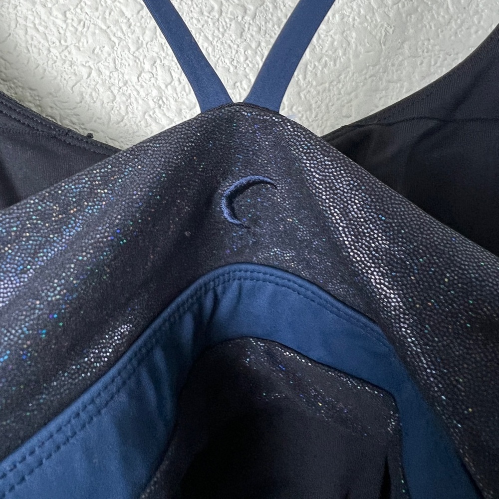 Zyia Active Women’s Size XXXL Twilight Luxe Sports Bra Blue Glitter Sparkle - Picture 4 of 9
